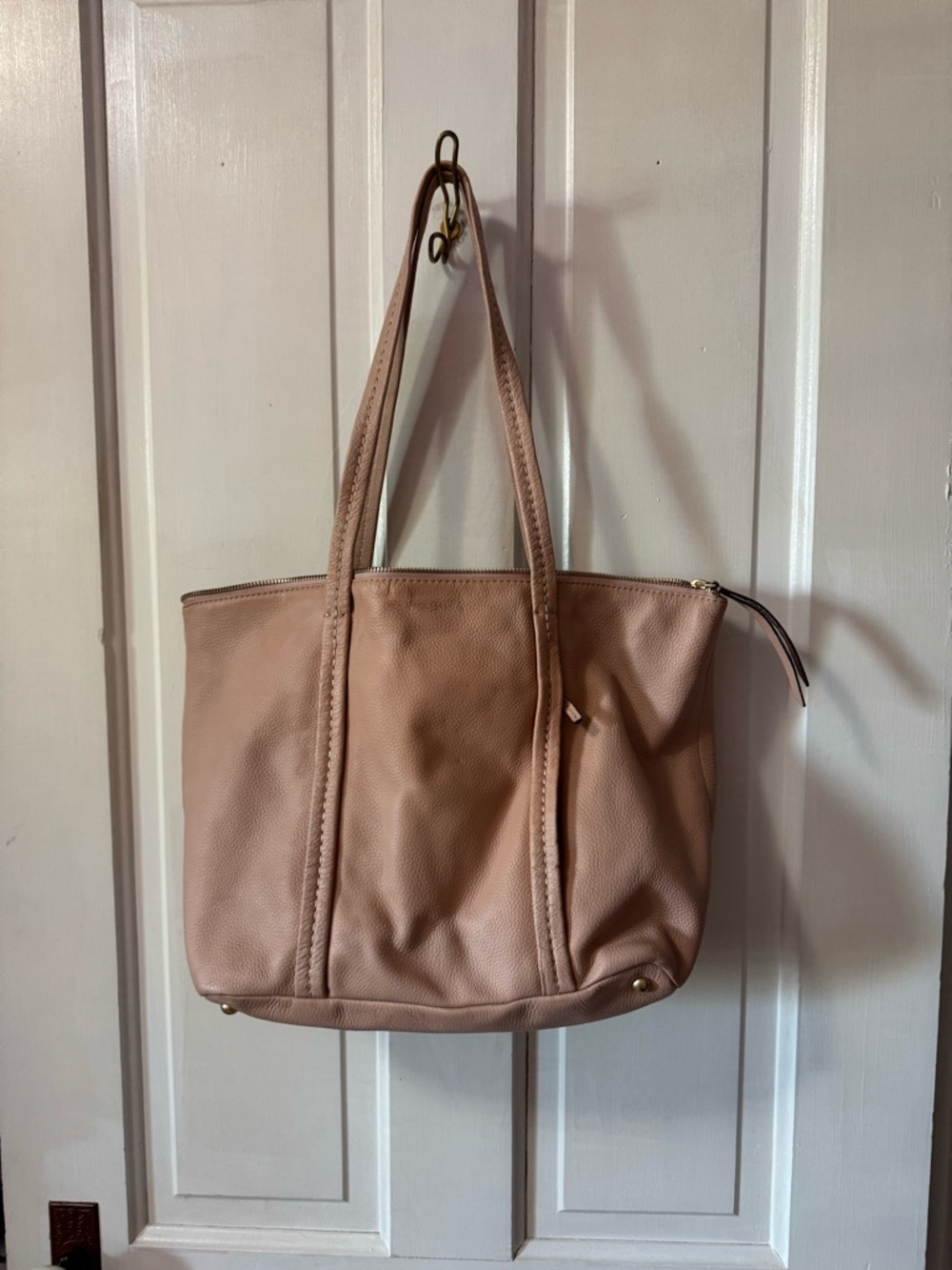 Vera Bradley Blush Pink Leather Zip-Top Tote